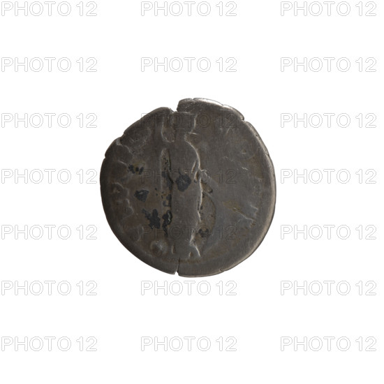 Denarius, Marcus Aurelius (121–180; Roman emperor 161–180), caesar 139–161; Antoninus Pius (86–161; Roman emperor 138–161) — issuer. Obverse: Head of young Marcus Aurelius without a cap to the right, inscription 'AVRELIVS CAE-SAR, PII F' all around. Reverse: Minerva standing right, holding a spear in her raised right hand, resting her left hand on a shield standing on the ground, inscription 'TR P OT III-COS II' all around. Iconography: Roman deities, Minerva, shields, spears. Date: 148–149. Roman Empire (27 BC–476), Rome. Coin: diameter 17.5–18.0 mm, weight 2.50 g, axis 180°.