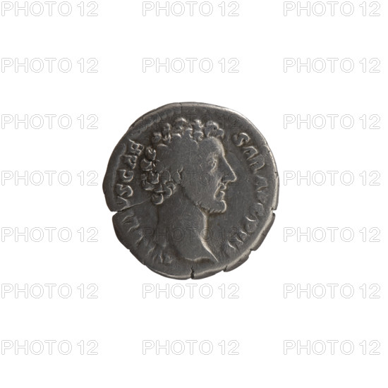 Denarius, Marcus Aurelius (121–180; Roman emperor 161–180), caesar 139–161; issuer: Antoninus Pius (86–161; Roman emperor 138–161); iconography: head of young Marcus Aurelius without a cap to the right, inscription 'RELIVS CAE - SAR AVG PII F' circumferential; reverse: Providentia stands left leaning against a column, right hand pointing to a globe on the ground, left hand holding a scepter, inscription 'TR POT III - COS II' circumferential; date ca. 148–149; Roman Empire (27 BC–476), Rome; coin; diameter 17.5–18.0 mm; weight 2.73 g; axis 180°.