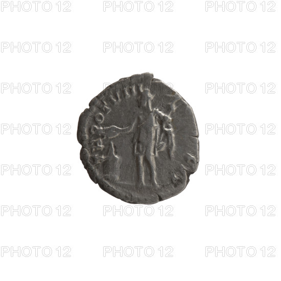 Denarius, Marcus Aurelius (121–180; Roman emperor 161–180), caesar 139–161; issuer: Antoninus Pius (86–161; Roman emperor 138–161). Obverse: Head of young Marcus Aurelius bare, right, legend AVRELIVS CAES - AR AVG PII FIL. Reverse: Genius Exercitus (personification) standing left, holding a patera above an altar in his right hand and a legionary sign in his left, legend TR POT VIII - C, S II. Iconography: Marcus Aurelius (heir to the throne), personifications, altars, paterae, legionary symbols. Date: 153–154. Roman Empire, Rome. Coin: silver denarius; diameter 16.5–18.0 mm; weight 3.22 g; axis 180°.