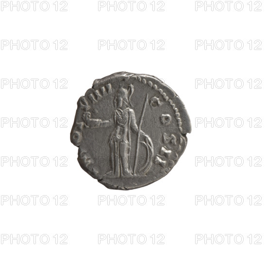 Denarius, Marcus Aurelius (121–180; Roman emperor 161–180), (caesar 139–161); issuer: Antoninus Pius (86–161; Roman emperor 138–161). Obverse: Bust of young Marcus Aurelius without a covering, in paludamentum, right, legend 'AVRELIVS CAESAR AVG PII FIL'. Reverse: Minerva stands left, holds an owl in her outstretched right hand, rests her left hand on a shield and spear, legend 'R•OT•VIIII•COS•II'. Date: ca. 154–155. Roman Empire, Rome. Coin; silver; diameter 17.5 mm; weight 3.50 g; axis 180°.