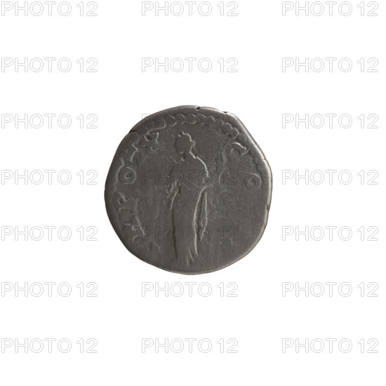 Denarius, Marcus Aurelius (121–180; Roman emperor 161–180), ca. 155–156. Obverse: Head of young Marcus Aurelius without a cap to the right, inscription 'R IVS CAES - ANTO' (circumferential). Reverse: Aequitas (personification) stands left, holds scales in her outstretched right hand and a staff (pertica) in her left; inscription 'TR POT X - CO, I' (circumferential). Roman Empire (27 BC–476). Coin—silver; diameter 17.0–17.5 mm; weight 2.45 g; axis 0°.