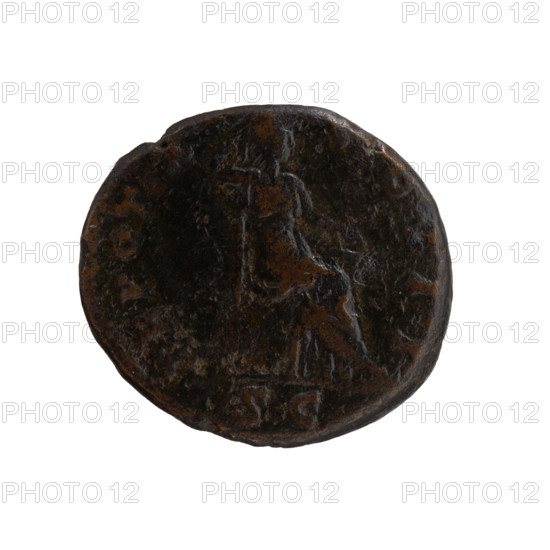 Dupondius/as of Marcus Aurelius (121–180). Obverse: Head of young Marcus Aurelius uncovered to the left; inscription AVRELIVS NTON AVG PII F. Reverse: Securitas seated right, supporting his head with his right hand and holding a scepter in his left; inscription TR POT X COS II. Issuer: Antoninus Pius (86–161, Roman emperor 138–161); Marcus Aurelius (heir to the throne 138–161). Iconography: personifications, scepters. Date: 155–156. Roman Empire (27 BC–476), Rome. Coin: dupondius/as; diameter 24.5–26.5 mm; weight 12.55 g; axis 0°.
