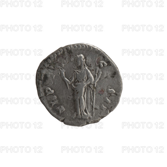 Denarius, Marcus Aurelius (121–180; Roman emperor 161–180), attributed issuer Antoninus Pius (86–161; Roman emperor 138–161), ca. 156–157. Obverse: Head of young Marcus Aurelius without a cap to the right, inscription 'AVRELIVS CAES AN - N AVG PII F' (circumferential). Reverse: Felicitas standing left, holding a caduceus in right hand and a scepter in left, with magistral inscriptions including 'TR P • XI • C • S • II' (circumferential). Iconography: caducei, personifications, scepters, Felicitas. Roman Empire; Rome. Coin: silver; diameter 16.5–17.0 mm; weight 2.68 g; axis 180°.
