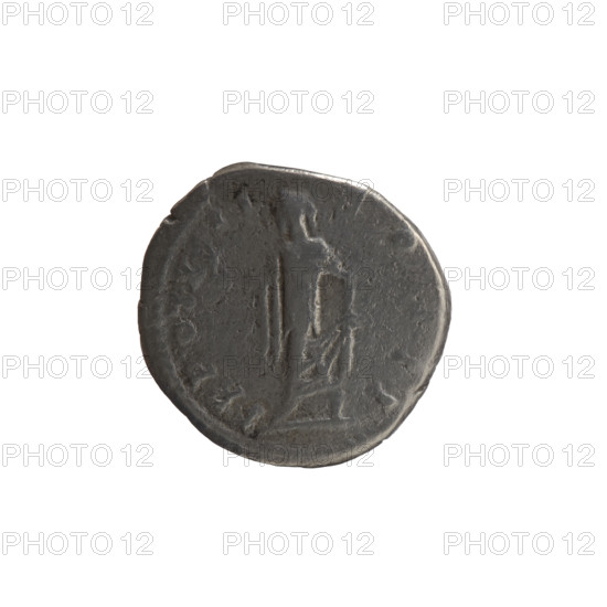 Denarius, Marcus Aurelius (121–180; Roman emperor 161–180), caesar 139–161; issuer: Antoninus Pius (86–161; Roman emperor 138–161); Marcus Aurelius (heir to the throne; 138–161) — iconography: personifications, flowers, Spes. Obverse: head of Marcus Aurelius without a cap to right, legend RELIVS CAES AN-TON AV, PII F around. Reverse: Spes walking left, holding a flower in his right hand, lifting the hem of his robe with his left hand, legend TR POT X-II-COS II all around. Date: 157–158. Roman Empire (27 BC–476), Rome. Coin: diameter 16.0–16.5 mm, weight 2.80 g, axis 165°.
