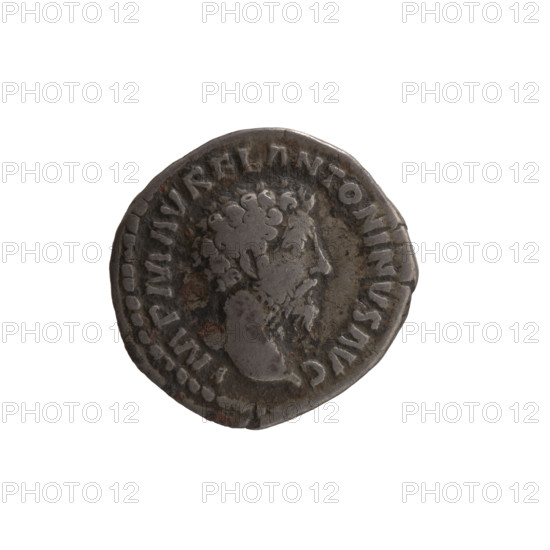 Denarius, Marcus Aurelius (121–180; Roman emperor 161–180), issuer: Marcus Aurelius. Obverse: Head of Marcus Aurelius uncovered, facing right, inscription IMP M AVREL ANTONINVS AVG. Reverse: Concordia seated left, holding a patera in her right hand and resting her left hand on the figure of Spes; under the seat is a cornucopia, inscription CONCORD AVG TR P XVI, COS III. Date: 161–162. Roman Empire (27 BC–476), Rome. Coin; diameter 17.0–18.5 mm, weight 3.30 g, axis 0°.