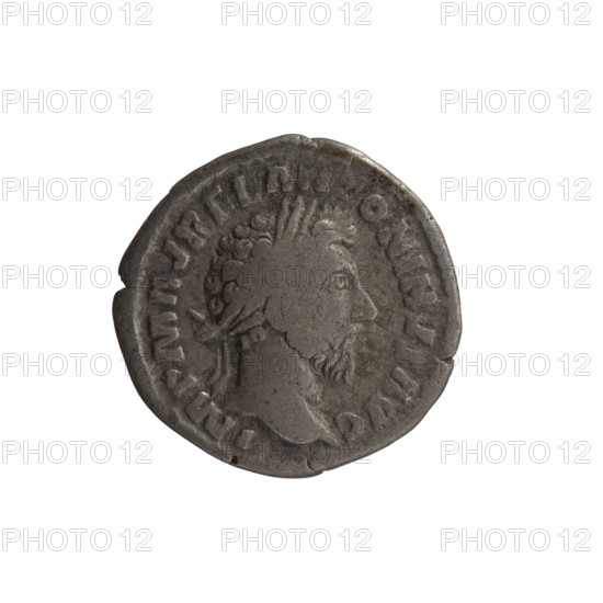 Denarius of Marcus Aurelius (121–180; Roman emperor 161–180), issuer: Marcus Aurelius. Obverse: Head of Marcus Aurelius with laurel wreath facing right, legend IMP M AVREL ANTONINVS AVG. Reverse: Concordia seated left, holding a patera in her right hand, resting her left hand on the figure of Spes; under the seat is a cornucopia, legend CONCORD AVG TR P XVI, COS III. Date: 161–162. Roman Empire, Rome. Coin: diameter 17.5–18.0 mm, weight 2.55 g, axis 0°.