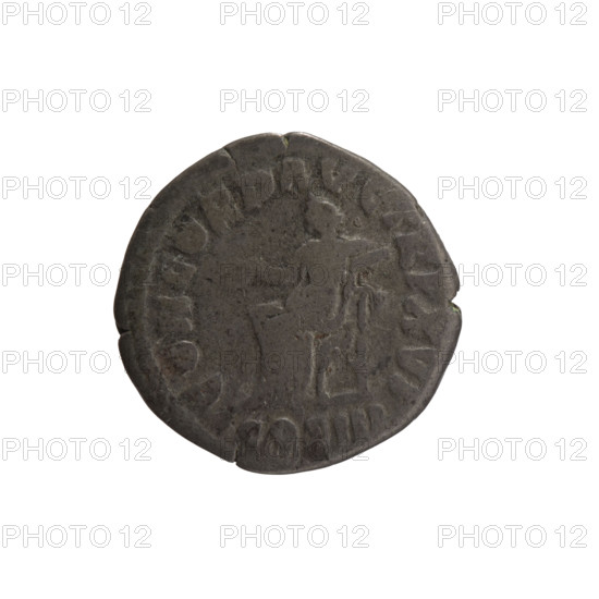 Denarius, Marcus Aurelius (121–180; Roman emperor 161–180), issuer: Marcus Aurelius. Obverse: Head of Marcus Aurelius with laurel wreath facing right, inscription IMP M AVREL ANTONINVS AVG. Reverse: Concordia seated left, holding a patera in her right hand, resting her left hand on the figure of Spes; under the seat a cornucopia, inscription CONCORD AVG TR P XVI; COS III. Date: 161–162. Roman Empire, Rome. Coin; diameter 17.5–18.0 mm; weight 2.55 g; axis 0°.