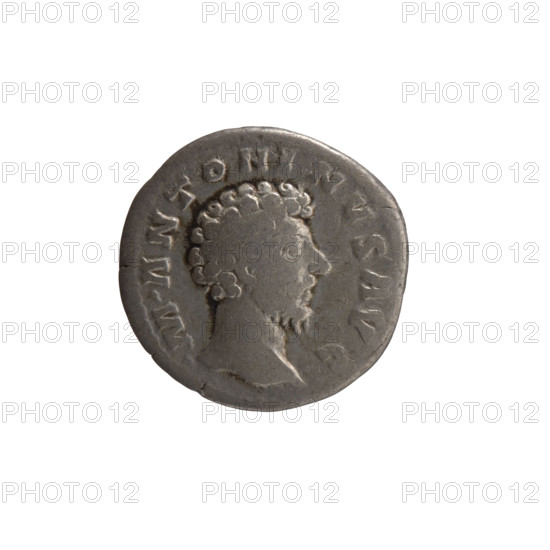 Denarius, Marcus Aurelius (121–180; Roman emperor 161–180), issuer. Obverse: Head of Marcus Aurelius uncovered to the right, inscription M ANTONINVS AVG. Reverse: Concordia seated left, holding a patera in her right hand, resting her left hand on the figure of Spes, which stands on a cornucopia, inscription CONCORD AVG TR P XVI, COS III. Date: 161–162. Roman Empire (27 BC–476). Rome. Coin: diameter 17.0–17.5 mm, weight 2.99 g, axis 180°. Iconography: Concordia, Spes, paterae, cornucopias, personifications.
