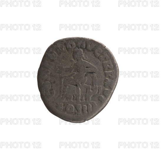 Denarius, Marcus Aurelius (121–180; Roman emperor 161–180) — obverse: Head of Marcus Aurelius with laurel wreath facing right, inscription M AVREL ANTONINVS AVG; reverse: Concordia seated left, holding a patera in her right hand, resting her left hand on the figure of Spes (standing on a cornucopia), inscription CONORDAVG TRP XVI, COS III. Date: 161–162. Roman Empire, Rome. Coin. Diameter: 16.0–17.5 mm. Weight: 2.70 g. Axis: 0°.