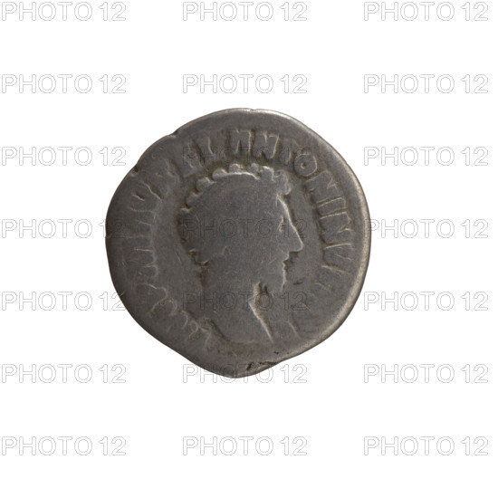 Denarius, Marcus Aurelius (121–180; Roman emperor 161–180), issuer: Marcus Aurelius; obverse: head of Marcus Aurelius uncovered facing right, inscription 'IMP M AVREL ANTONINVS'; reverse: Concordia seated left, holding a patera in her right hand and resting her left hand on the figure of Spes, cornucopia under the seat, inscriptions 'CONCORD AVG TR P XVI' and 'COS III'; iconography: personifications, paterae, cornucopias, Spes; date: 161–162; culture/place: Roman Empire, Rome; object type: coin (denarius); dimensions: diameter 17.5–18.0 mm, weight 2.55 g, axis 15°.