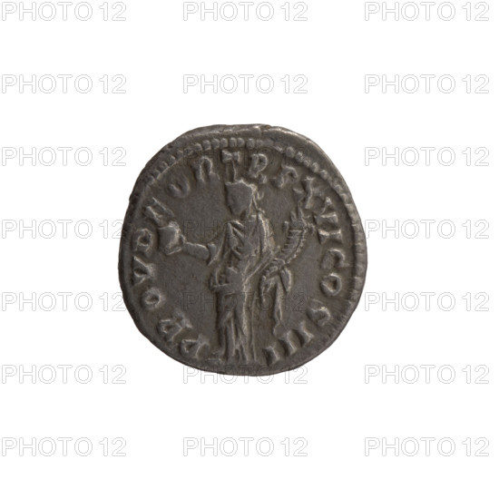 Denarius, Marcus Aurelius (121–180; Roman emperor 161–180), issuer; obverse: head of Marcus Aurelius uncovered facing right, inscription IMP M AVREL ANTONINVS AVG; reverse: Providentia standing left, holding a globe in her right hand and a cornucopia in her left, inscription PROV DEOR TR P XVI COS III; personifications (Providentia), globe attribute, cornucopias; iconography of Marcus Aurelius; date 161–162; Roman Empire (27 BC–476), Rome; coin; diameter 16.0–16.5 mm; weight 3.20 g; axis 165°.