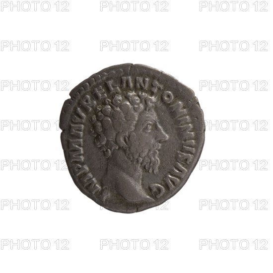 Denarius of Marcus Aurelius (121–180; Roman emperor 161–180), 161–162. Obverse: head of Marcus Aurelius uncovered facing right, inscription IMP M AVREL ANTONINVS AVG. Reverse: Providentia standing left, holding a globe in her right hand and a cornucopia in her left, inscription PROV DEOR TR P XVI COS III. Iconography: globe, cornucopia, personification of Providentia. Roman Empire, Rome. Coin; diameter 17.0 mm, weight 3.15 g, axis 180°.