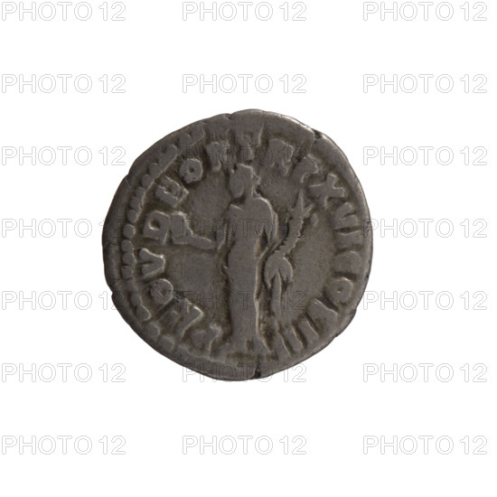 Denarius of Marcus Aurelius (121–180; Roman emperor 161–180), 161–162. Obverse: Head of Marcus Aurelius with laurel wreath and drapery on the left shoulder facing right, inscription IMP M AVREL ANTONINVS AVG. Reverse: Providentia standing left, holding a globe in the right hand and a cornucopia in the left, inscription PROV DEOR TR P XVI COS III. Roman Empire; Rome. Coin: diameter 18.0 mm, weight 3.05 g, axis 180°.