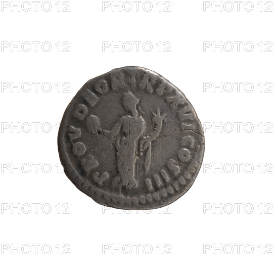 Denarius of Marcus Aurelius (121–180; Roman emperor 161–180), issuer Marcus Aurelius; obverse: head of Marcus Aurelius uncovered, with drapery on the left shoulder, facing right, inscription M ANTONINVS AVG; reverse: Providentia standing left, holding a globe in the right hand and a cornucopia in the left, inscription PROV DEOR TR P XVI COS III; date 161–162; Roman Empire (27 BC–476), Rome; coin; diameter 17.0–17.5 mm; weight 3.00 g; axis 180 degrees.