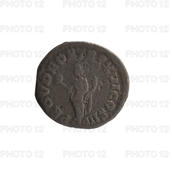 Denarius of Marcus Aurelius (121–180; Roman emperor 161–180), issuer: Marcus Aurelius. Obverse: Head of Marcus Aurelius with laurel wreath and drapery on the left shoulder, facing right; inscription IMP M AVREL ANTONINVS AVG. Reverse: Providentia standing left, holding a globe in the right hand and a cornucopia in the left; inscription PROV DEOR TR P XVI COS III. Date: 161–162. Roman Empire (27 BC–476), Rome. Coin: diameter 16.0–18.0 mm, weight 2.55 g, axis 15 degrees.