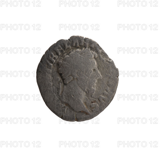 Denarius of Marcus Aurelius (121–180; Roman emperor 161–180). Obverse: Head of Marcus Aurelius with laurel wreath facing right, inscription M·VREL·ANT·S·AVG. Reverse: Providentia standing left, holding a globe in her right hand and a cornucopia in her left, inscription PROV·DEOR·TR·P·XVI·COS·III. Date: 161–162. Roman Empire (27 BC–476), Rome. Coin; diameter 16.5–17.0 mm, weight 2.25 g, axis 180°.
