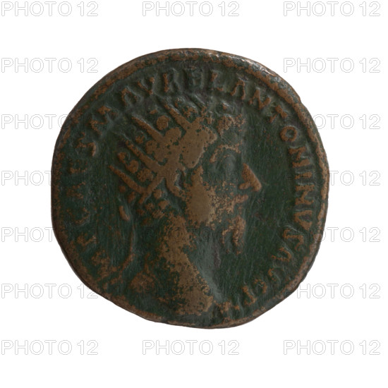 Dupondius, Marcus Aurelius (121–180; Roman emperor 161–180), issuer; obverse: head of Marcus Aurelius with radiant crown facing right, inscription 'MP CAES M AVREL ANTONINVS AVG PM' circumferential; reverse: Marcus Aurelius and Lucius Verus stand opposite and shake hands, Marcus Aurelius holds a scroll, inscription 'CONCORD AVGVSTOR TR P XVI' circumferential, in the fields: OS I, in SC; date: 161–162; Roman Empire (27 BC–476), Rome; coin (dupondius); diameter 25.0–25.5 mm; weight 11.25 g; axis 180°; iconography: radiant crown, handshake; Lucius Verus (130–169) referenced.