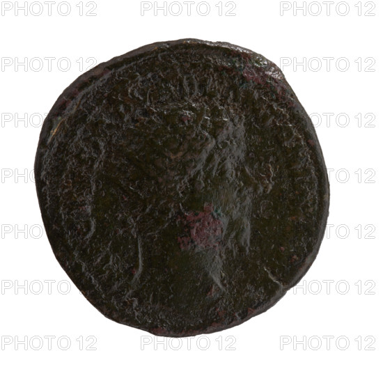Dupondius, Marcus Aurelius (121–180; Roman emperor 161–180), issuer. Obverse: head of Marcus Aurelius with radiant crown facing right; inscription IMP CAES EL TONI AV (around). Reverse: Marcus Aurelius and Lucius Verus (Roman emperor; 130–169) standing opposite each other and shaking hands; Marcus Aurelius holding a scroll; inscriptions CO CO AV XVI (around), CO I (in section), SC (in fields). Date: 161–162. Roman Empire (27 BC–476), Rome. Coin: bronze; diameter 25.0–25.5 mm; weight 11.25 g; axis 180 degrees.