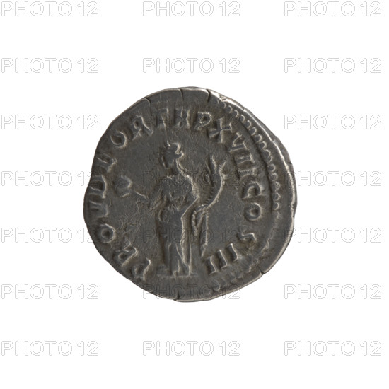 Denarius of Marcus Aurelius (121–180; Roman emperor 161–180). Obverse: Head of Marcus Aurelius with laurel wreath facing right, legend IMP M ANTONINVS AVG. Reverse: Providentia standing left, holding a globe in her right hand and a cornucopia in her left, legend PROV DEOR TR P XVII COS III. Date: 162–163. Roman Empire, Rome. Coin. Diameter 17.5 mm, weight 2.95 g, axis 180 degrees. Subjects: personifications (Providentia), globe (attribute), cornucopias; iconography of Marcus Aurelius.