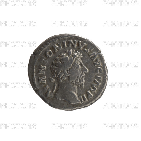 Denarius, Marcus Aurelius (121–180; Roman emperor 161–180), obverse: Head of Marcus Aurelius with laurel wreath facing right, inscription ANTONINVS AVG IMP II; reverse: Providentia standing left, holding a globe in her right hand and a cornucopia in her left, inscription PROV DEOR TR P XVII C, III; attributes: globe, cornucopias; personifications: Providentia; iconography: Marcus Aurelius; date: 162–163; Roman Empire (27 BC–476), Rome; coin; diameter 16.5–17.0 mm; weight 2.62 g; axis 180 degrees.