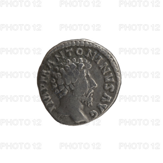 Denarius of Marcus Aurelius (121–180; Roman emperor 161–180), 162–163. Obverse: bareheaded bust of Marcus Aurelius facing right, inscription IMP M ANTONINVS AVG. Reverse: Providentia standing left, holding a globe in her right hand and a cornucopia in her left, inscription PROV DEOR TR P XVII COS III. Roman Empire; Rome. Coin; diameter 16.5–17.5 mm; weight 3.30 g; axis 0°.