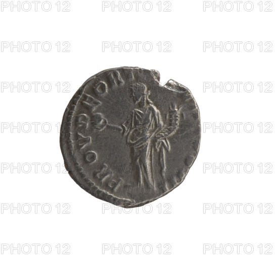 Denarius, Marcus Aurelius (121–180; Roman emperor 161–180), issuer; obverse: head of Marcus Aurelius with laurel wreath facing right, inscription 'M ANTONINVS AVG IMP II'; reverse: Providentia standing left, holding a globe in her right hand and a cornucopia in her left, inscription 'PROV DEOR T, III'; date: 162–163; Roman Empire (27 BC–476), Rome; coin; diameter 16.5 mm; weight 3.10 g; axis 0 degrees.