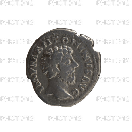 Denarius, Marcus Aurelius (121–180; Roman emperor 161–180), issuer Marcus Aurelius; obverse: head of Marcus Aurelius uncovered facing right, legend IMP M ANTONINVS AVG; reverse: Providentia standing left, holding a globe in her right hand and a cornucopia in her left, legend PROV DEOR TR P XVII COS III; date 162–163; iconography: Providentia (personification), globe (attribute), cornucopias; Roman Empire (27 BC–476), Rome; coin; diameter 18.0–18.5 mm; weight 2.50 g; axis 180 degrees.
