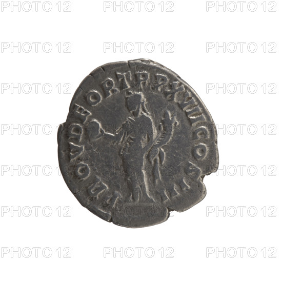 Denarius of Marcus Aurelius (121–180; Roman emperor 161–180), 162–163. Obverse: Head of Marcus Aurelius uncovered facing right, inscription IMP M ANTONINVS AVG. Reverse: Providentia standing left, holding a globe in her right hand and a cornucopia in her left, inscription PROV DEOR TR P XVII COS III. Iconography: Marcus Aurelius; Providentia (personification); globe (attribute); cornucopias. Roman Empire (27 BC–476). Coin; diameter 18.0–18.5 mm; weight 2.50 g; axis 180°.