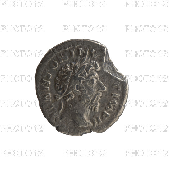 Denarius of Marcus Aurelius (121–180; Roman emperor 161–180). Obverse: Head of Marcus Aurelius with laurel wreath facing right, inscription M ANTONINV, G IMP II. Reverse: Providentia standing left, holding a globe in her right hand and a cornucopia in her left, inscription PROV DEO, TR P XVII COS III. Date: 162–163. Roman Empire, Rome. Coin; diameter 16.5–17.5 mm, weight 2.90 g, axis 0°.
