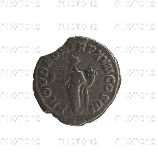Denarius, Marcus Aurelius (121–180; Roman emperor 161–180), issuer. Obverse: Head of Marcus Aurelius with laurel wreath facing right, inscription M ANTONINV G IMP II. Reverse: Providentia standing left, holding a globe in her right hand and a cornucopia in her left, inscription PROV DEO TR P XVII COS III. Date: 162–163. Type: Roman coin. Place: Rome. Material: probably silver. Diameter: 16.5–17.5 mm. Weight: 2.90 g. Axis: 0 degrees. Iconography: personifications, globe (attribute), Providentia, cornucopias.