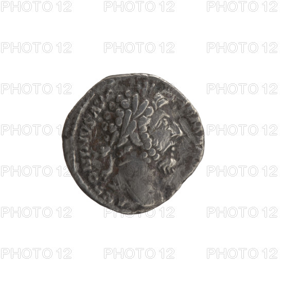 Denarius, Marcus Aurelius (121–180; Roman emperor 161–180), issuer; obverse: head of Marcus Aurelius with laurel wreath facing right, legend ANTONINVS AV; reverse: personification of Armenia in a short robe, trousers and a pointed cap seated left, supporting her head with her right hand, left hand resting on a bow and quiver, with a shield and a standard (vexillum) in front, legend TR P XVII, IMP II COS II, episode inscription RMEN; iconography includes Armenia (personification), bows, quivers, shields, vexillum, Marcus Aurelius—iconography; dated 163–164; Roman Empire; Rome; coin; diameter 16.5 mm; weight 3.00 g; axis 0°.