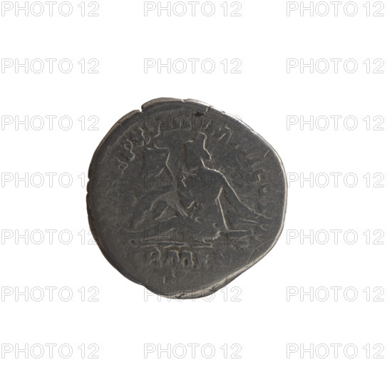 Denarius of Marcus Aurelius (121–180; Roman emperor 161–180). Obverse: Head of Marcus Aurelius with laurel wreath to the right, inscription ONINVS AVG - AR, VS all around. Reverse: Personification of Armenia in a short robe, trousers and a pointed cap, seated to the left; in front of her a shield and a standard (vexillum); she supports her head with her right hand and rests her left hand on a bow and a quiver; inscription RP XVIII IMP II COS III. Iconography includes personification of Armenia, bows, quivers, shields, and vexillum. Roman Empire, dated 163–164. Coin (silver): diameter 16.5–17.0 mm, weight 2.80 g, axis 15°.