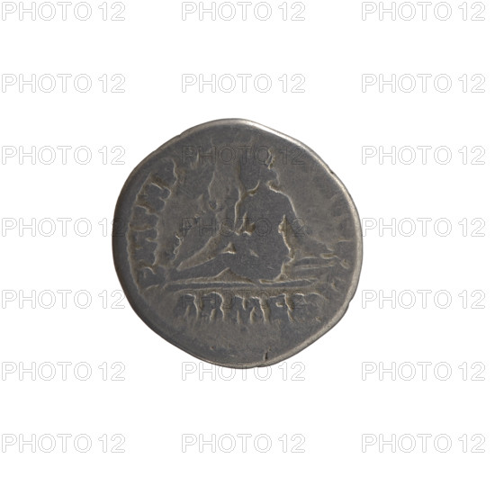 Denarius of Marcus Aurelius (121–180; Roman emperor 161–180). Obverse: head of Marcus Aurelius bare, right, legend NINVS AV. Reverse: personification of Armenia in a short robe, trousers and a pointed cap, seated left, supporting her head with her right hand, left hand resting on a bow and quiver, with a shield and a vexillum in front; legend PM TR P XV, COS III, in the exergue ARMEN. Date: 163–164. Roman Empire, Rome. Coin; silver. Weight 3.08 g; diameter ~16–17 mm; axis 180°.