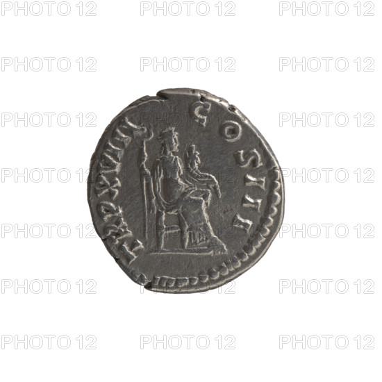 Denarius, Marcus Aurelius (121–180; Roman emperor 161–180), issuer. Obverse: Bust of Marcus Aurelius in laurel wreath and armor facing right, inscription 'M ANTONINVS - AVG IMP II'. Reverse: Felicitas seated right, holding a long caduceus in right hand and a cornucopia in left, inscription 'TR P XVIII - COS III'. Iconography: caducei, personification Felicitas, cornucopias. Date: 163–164. Culture/place: Roman Empire, Rome. Coin; diameter 16.0–17.0 mm, weight 3.32 g, axis 0°.