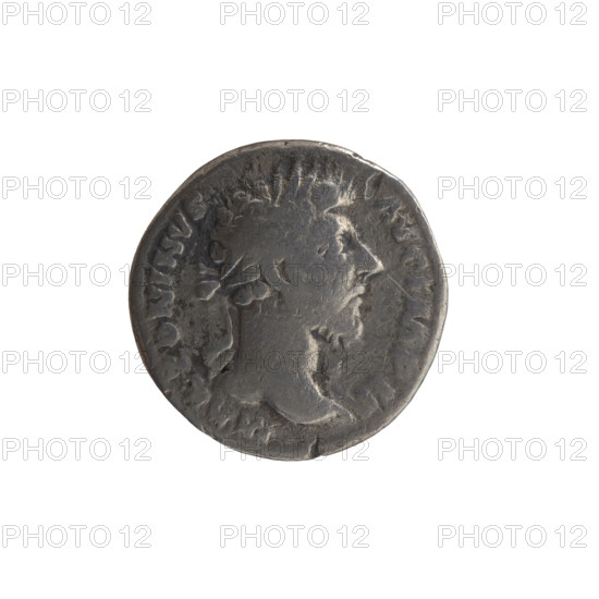 Denarius of Marcus Aurelius (121–180; Roman emperor 161–180), 163–164. Obverse: Head of Marcus Aurelius with laurel wreath and drapery on the left shoulder facing right, inscription M ANTONINVS - AVG IMP II. Reverse: Felicitas seated right, holding a long caduceus in the right hand and a cornucopia in the left, inscription TR P XVIII - COS III. Roman Empire (27 BC–476), Rome. Coin; diameter ~17.0–17.5 mm; weight 2.90 g; axis 180°.