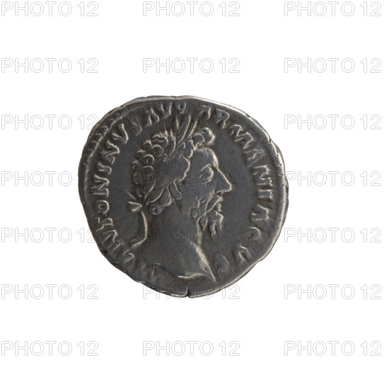 Denarius of Marcus Aurelius (121–180; Roman emperor 161–180). Obverse: head of Marcus Aurelius with laurel wreath facing right, inscription 'M ANTONINVS AVG ARMENIACVS.' Reverse: Pax standing left, holding a branch in his right hand and a cornucopia in his left, inscription 'PAX · AVG · TR P XX · COS III.' Date: 165–166. Place: Rome, Roman Empire (27 BC–476). Coin; diameter 17.0–18.0 mm; weight 3.20 g; axis 180°.