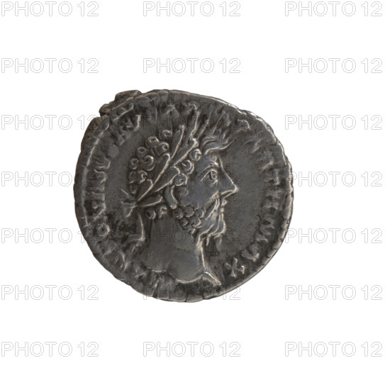 Denarius of Marcus Aurelius (121–180; Roman emperor 161–180). Obverse: Head of Marcus Aurelius in a laurel wreath facing right, inscription M ANTONINVS AVG ARM PARTH MAX. Reverse: Pax standing left, holding a twig in his right hand and a cornucopia in his left, inscription TR P XX IMP IIII COS III. Episode: PAX, 166. Roman Empire (27 BC–476), Rome. Coin; diameter 17.5–18.5 mm, weight 3.15 g, axis 180°.