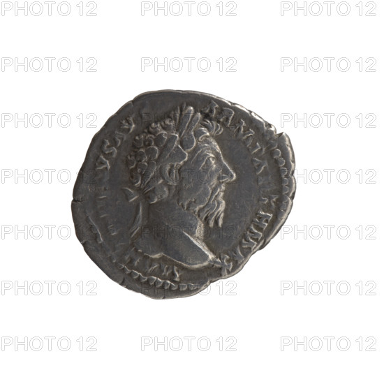 Denarius, Marcus Aurelius (121–180; Roman emperor 161–180), issuer Marcus Aurelius; obverse: head of Marcus Aurelius in a laurel wreath facing right, inscription M ANTONINVS AVG - ARM PARTH MAX; reverse: Pax standing left, holding a branch in his right hand and a cornucopia in his left, inscription TR P XX IMP IIII COS III; episode PAX, 166; Roman Empire (27 BC–476), Rome; coin: diameter 18.5–19.0 mm, weight 3.10 g, axis 180°