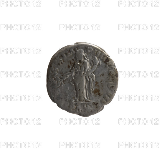 Denarius of Marcus Aurelius (121–180; Roman emperor 161–180). Obverse: head of Marcus Aurelius in a laurel wreath facing right, inscription M ANTONINVS AVG - ARM PAR, MAX. Reverse: Pax standing left, holding a branch in his right hand and a cornucopia in his left, inscription RP XX IM - P IIII COS III. Episode: PAX, 166. Roman Empire (27 BC–476), Rome. Coin: diameter 17.0–17.5 mm, weight 3.25 g, axis 15°.