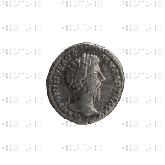 Denarius, Marcus Aurelius (121–180; Roman emperor 161–180), issuer: Marcus Aurelius. Obverse: Head of Marcus Aurelius with a laurel wreath facing right, inscription 'M ANTONINVS AVG - ARM PARTH MAX'. Reverse: Victoria stands half-naked frontally, head turned right, holding a palm branch in her right hand; with her left hand she fastens a shield inscribed 'VIC PAR' to a tree, inscriptions 'TR P XX IMP IIII - OS III'. Date: 166. Culture: Roman Empire (27 BC–476). Object type: coin. Materials/measurements: diameter 18.0–19.0 mm, weight 3.30 g, axis 180 degrees.