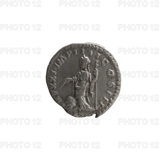 Denarius, Marcus Aurelius (121–180; Roman emperor 161–180), issuer: Marcus Aurelius. Aw: Head of Marcus Aurelius with laurel wreath facing right, inscription M ANTONINVS AVG - ARM PARTH MAX (circumferential). Rw: Providentia standing left, holding a long scepter in her left hand and a wand in her right, below a globe, inscription TR P XXI IMP IIII COS III (circumferential). Iconography: Marcus Aurelius; Providentia (personification); attributes: scepters, globe. Date: 166–167. Culture/place: Roman Empire, Rome. Object type/material: coin (denarius). Dimensions: diameter 18.0–18.5 mm, weight 3.15 g, axis 0 degrees.