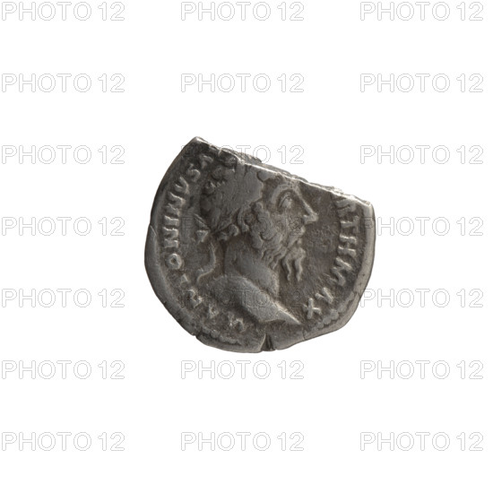 Denarius of Marcus Aurelius (121–180; Roman emperor 161–180), 167–168. Obverse: Head of Marcus Aurelius with laurel wreath facing right, inscription M ANTONINVS AV RTH MAX. Reverse: Aequitas standing left, holding scales in right hand and a cornucopia in left, inscription TR P XXI, IIII COS III. Roman Empire; Rome. Coin; diameter 15.0–17.5 mm, weight 2.17 g, axis 0 degrees.
