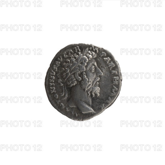 Denarius of Marcus Aurelius (121–180; Roman emperor 161–180). Obverse: Head of Marcus Aurelius with laurel wreath facing right, inscription 'M ANTONINVS AVG AR'. Reverse: Aequitas standing left, holding scales in her right hand and a cornucopia in her left, inscription 'TR P XXII IMP V COS III'. Date: 168. Roman Empire (27 BC–476), Rome. Coin; diameter 18.0 mm; weight 2.60 g; axis 165 degrees.