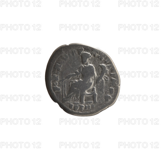 Denarius of Marcus Aurelius (121–180; Roman emperor 161–180). Obverse: Head of Marcus Aurelius with laurel wreath facing right, inscription 'M ANTONINVS AVG - ARM PARTH MAX'. Reverse: Fortuna seated left, holding a rudder in her right hand and a cornucopia in her left, inscription 'FORT RED TR P - XXII IMP V' and 'COS III' in exergue; dated 168. Iconography: Fortuna, personifications; cornucopia, rudder. Roman Empire, Rome. Coin; diameter 17.5–19.0 mm, weight 2.80 g, axis 180 degrees.