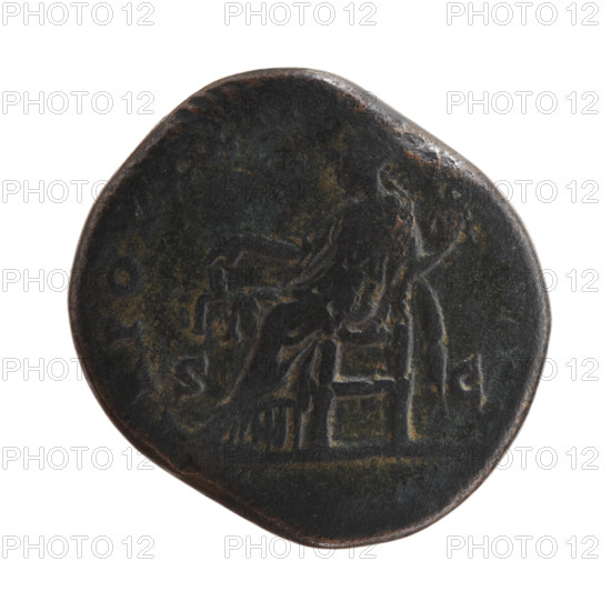 Sestertius, Marcus Aurelius (121–180; Roman emperor 161–180), issuer. Obverse: Head of Marcus Aurelius with laurel wreath facing right, legend M ANTONI, all around. Reverse: Aequitas seated left, holding scales in his right hand and a cornucopia in his left, legend TR POT XXIII -, all around, in SC fields. Date: 168–169. Roman Empire (27 BC–476). Rome. Coin. Diameter 27.5–30.5 mm, weight 20.50 g, axis 180 degrees.