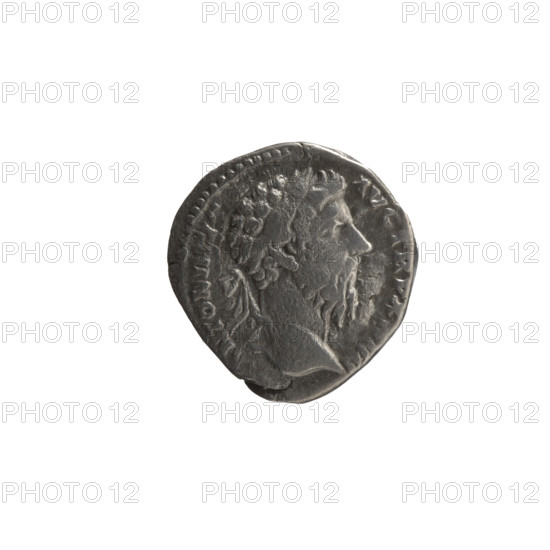Denarius, Marcus Aurelius (121–180; Roman emperor 161–180), issuer Marcus Aurelius — iconography: personifications; attributes: cornucopia, abacus; personification Liberalitas. Obverse: Head of Marcus Aurelius with laurel wreath facing right, legend NTONIN S – AVG TR P X IIII. Reverse: Liberalitas standing left, holding an abacus in his right hand and a cornucopia in his left, legend LIBERAL AVG – V COS III. Date: 169–170. Culture: Roman Empire (27 BC–476). Place: Rome. Object type: coin. Measurements: diameters 17.5 mm and 19.5 mm, weight 3.30 g, axis 195°.