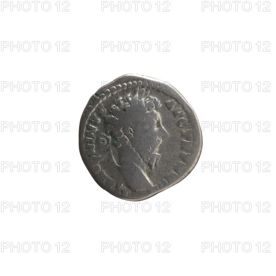 Denarius of Marcus Aurelius (121–180; Roman emperor 161–180), issuer Marcus Aurelius; obverse: head of Marcus Aurelius with laurel wreath facing right, legend M ANTONINVS - AVG TR P XXIII; reverse: Liberalitas personified standing left, holding an abacus in his right hand and a cornucopia in his left, legend LI, L AVG - V, OS III; date 168–169; Roman Empire (27 BC–476), Rome; coin: diameter 17.0 mm, weight 3.15 g, axis 0°