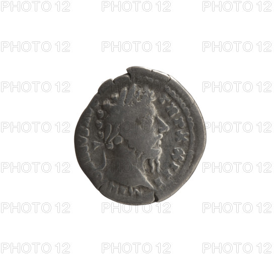 Denarius of Marcus Aurelius (121–180; Roman emperor 161–180), 168–169. Obverse: Head of Marcus Aurelius with laurel wreath facing right, inscription 'M ANTONINVS AVG - TR P XXIII'. Reverse: Liberalitas standing left, holding an abacus in his right hand and a cornucopia in his left, inscription 'LIBERAL AVG - V COS III'. Iconography includes personification Liberalitas and cornucopias; attribute: abacus. Roman Empire (27 BC–476). Coin; diameter 18.0–19.5 mm; weight 2.90 g; axis 15 degrees.
