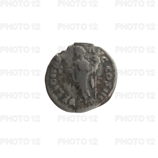 Denarius, Marcus Aurelius (121–180; Roman emperor 161–180), issuer. Obverse: head of Marcus Aurelius with laurel wreath facing right, inscription NTONINVS AVG - TR P XXIIII all around. Reverse: Felicitas standing left, holding a short caduceus in his right hand and a long scepter in his left, inscription FELICITAS AVG - COS III all around. Date: 169–170. Culture: Roman Empire (27 BC–476). Place: Rome. Medium: coin. Diameter: 17.0–18.0 mm. Weight: 3.40 g. Axis: 0 degrees. Subjects/icons: scepters, caduceuses, personifications; iconography of Marcus Aurelius and Felicitas.