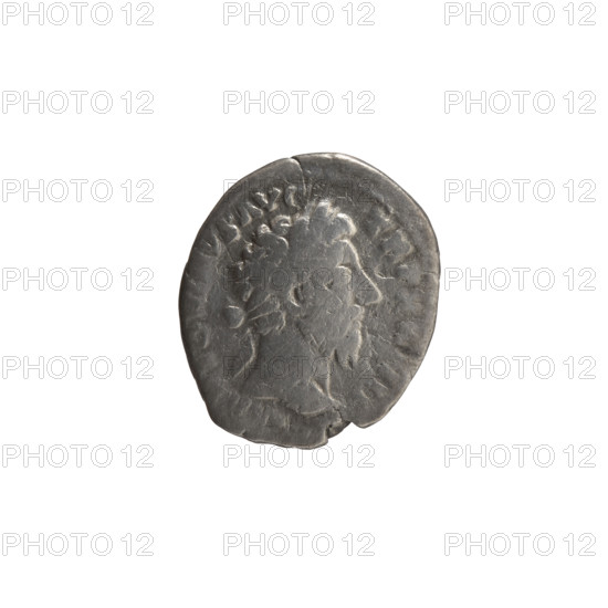 Denarius of Marcus Aurelius (121–180; Roman emperor 161–180). Obverse: Head of Marcus Aurelius with laurel wreath facing right, inscription 'M ANTONINVS AVG - TR P XXIII'. Reverse: Felicitas standing left, holding a short caduceus in her right hand and a long scepter in her left, inscription 'FELICITAS AVG - COS III'. Date: 169–170. Roman Empire (27 BC–476), Rome. Coin. Diameter 16.0–19.0 mm, weight 2.50 g, axis 0°.